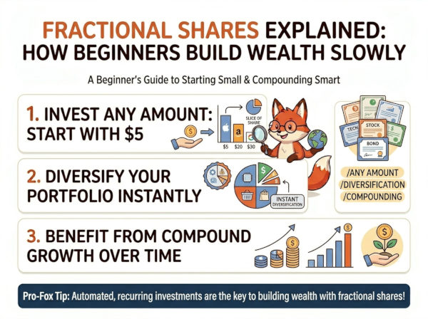 Fractional Shares Explained: How Beginners Build Wealth Slowly Fractional Shares Explained: How Beginners Build Wealth Slowly