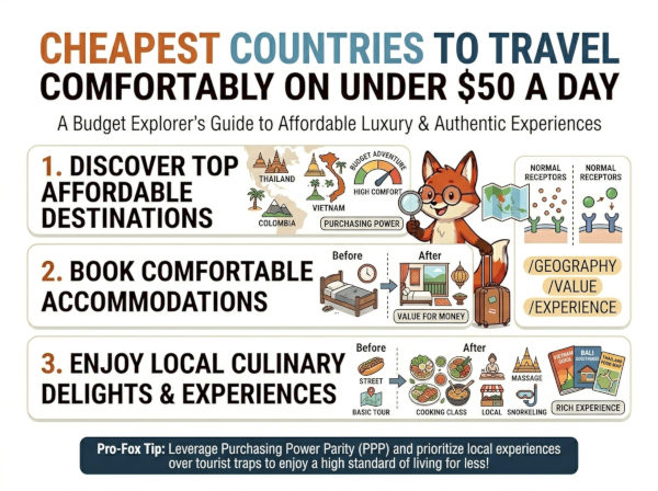 Cheapest Countries to Travel Comfortably on Under $50 a Day Cheapest Countries to Travel Comfortably on Under $50 a Day